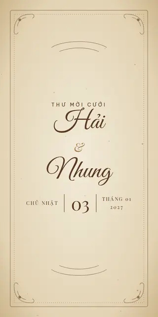 Mẫu thiệp Vintage Cổ Điển